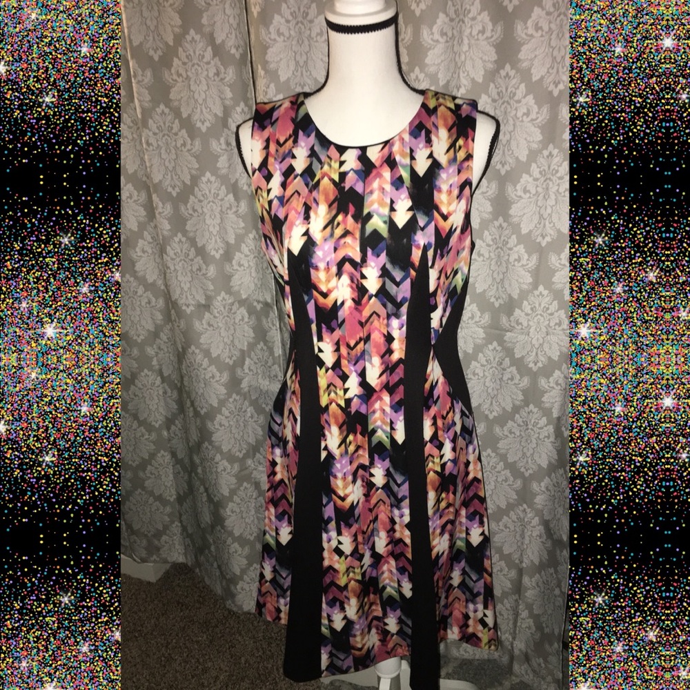 SPENSE Brand Multi-Color Sleeveless Dress Size- 10